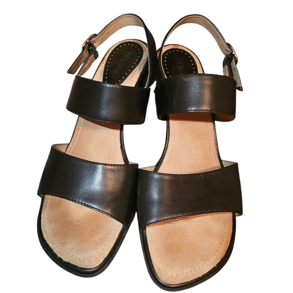 BASS Black Wedge Sandals - Tiffanie Size 6.5 - Picture 3 of 5